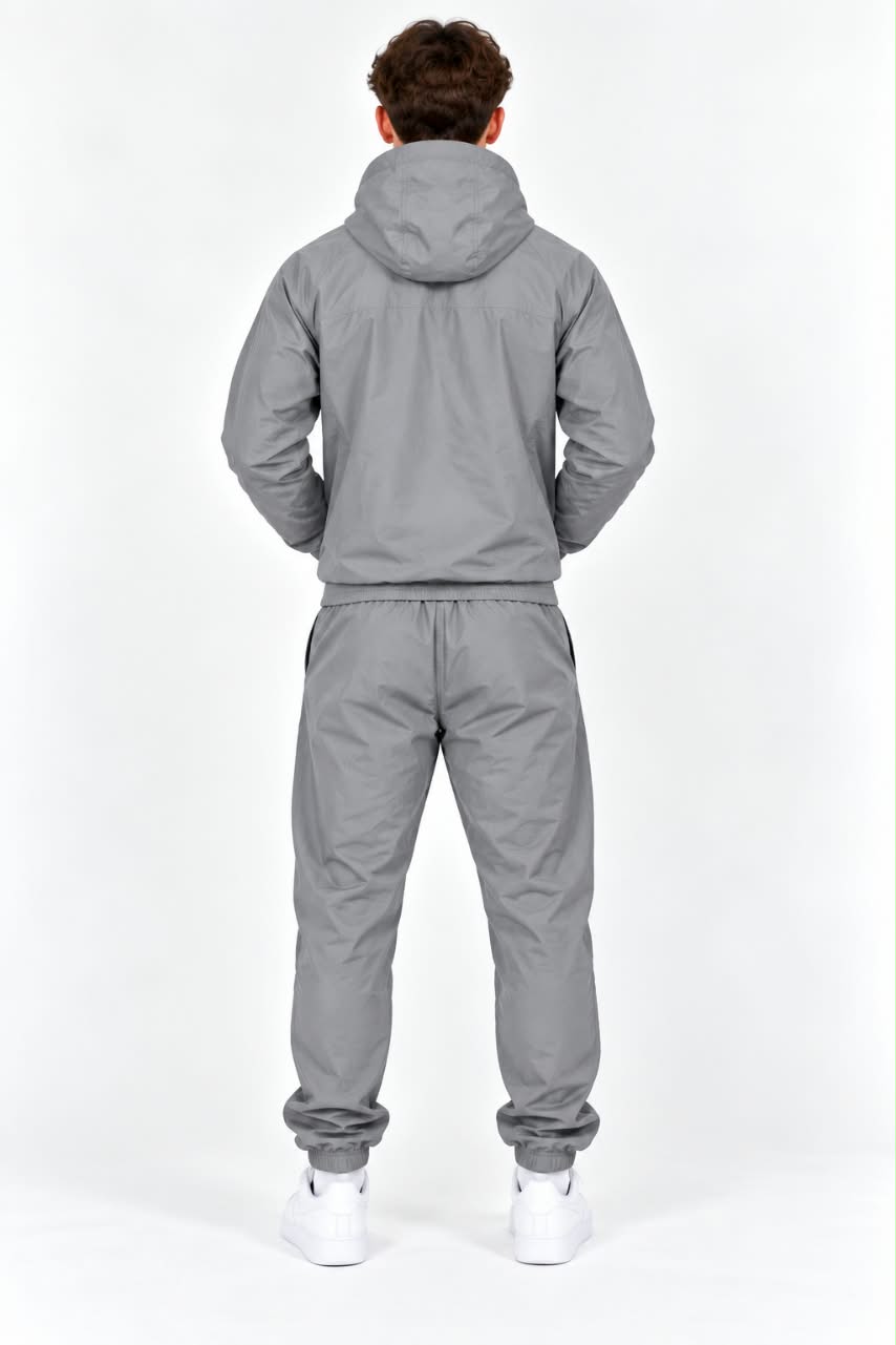 Men’s Premium Grey Tracksuit – Hooded Jacket & Jogger Set