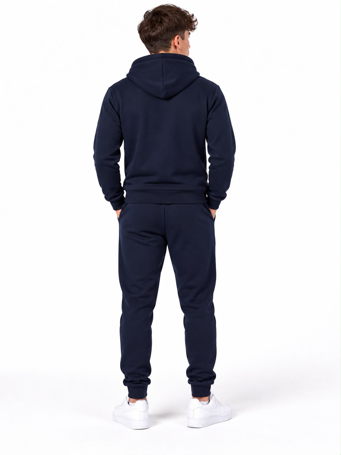 Men’s Premium Navy Zip-Up Hoodie & Trouser Set