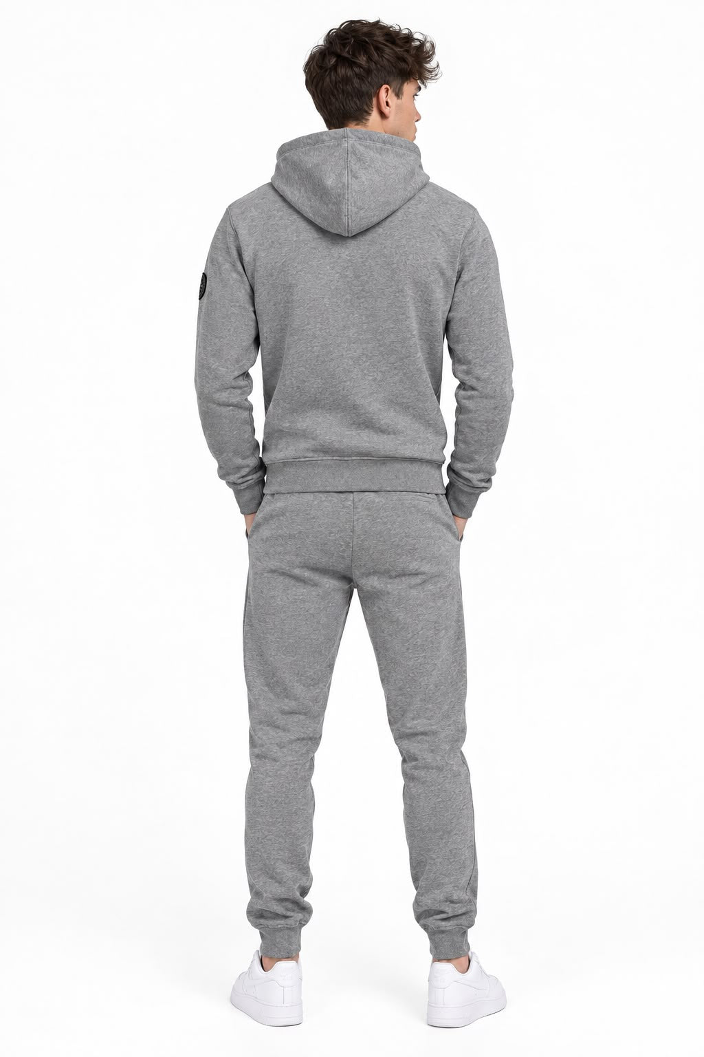 Men’s Premium Grey Zip-Up Hoodie & Trouser Set